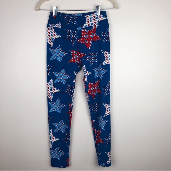 New Lularoe OS Americana Leggings Stars Red White /& Blue July 4th